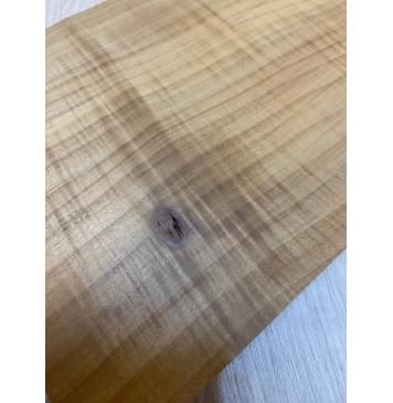 Клён Печёный Волнистый 180гр заготовка на топ для Тревел гитары Радиал А Волна ААА 26.5х142-135х355 мм (1шт под распил) Уценка-сучок-4