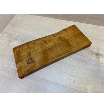 Клён Печёный Волнистый 180гр заготовка на топ для Тревел гитары Радиал А Волна ААА 26.5х142-135х355 мм (1шт под распил) Уценка-сучок-0