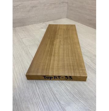 Клён Печёный Волнистый 180гр заготовка на топ для Тревел гитары Радиал А Волна ААА 15х152х365 мм (1шт под распил) Уценка-сучок-2