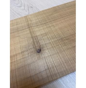 Клён Печёный Волнистый 180гр заготовка на топ для Тревел гитары Радиал А Волна ААА 15х152х365 мм (1шт под распил) Уценка-сучок-5