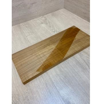 Клён Печёный Волнистый 180гр заготовка на топ для Тревел гитары Радиал А Волна ААА 15х152х365 мм (1шт под распил) Уценка-сучок-7