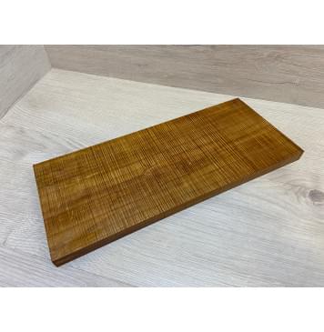 Клён Печёный Волнистый 180гр заготовка на топ для Тревел гитары Радиал А Волна ААА 15х152х365 мм (1шт под распил) Уценка-сучок-10