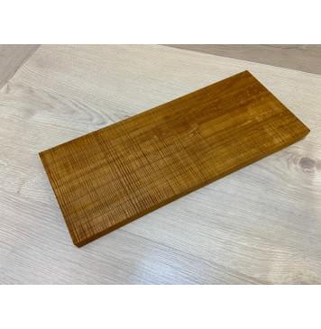 Клён Печёный Волнистый 180гр заготовка на топ для Тревел гитары Радиал А Волна ААА 15х152х365 мм (1шт под распил) Уценка-сучок-0