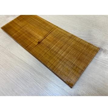 Клён Печёный Волнистый 180гр заготовка на топ для Тревел гитары Радиал А Волна ААА 15х152х365 мм (1шт под распил) Уценка-сучок-11