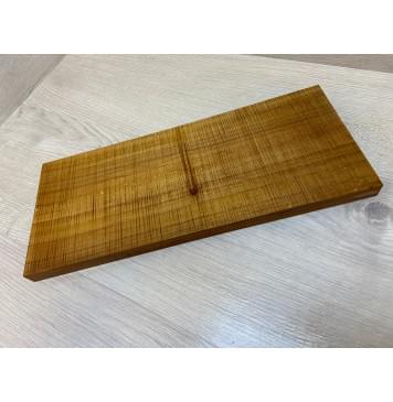 Клён Печёный Волнистый 180гр заготовка на топ для Тревел гитары Радиал А Волна ААА 15х152х365 мм (1шт под распил) Уценка-сучок-12