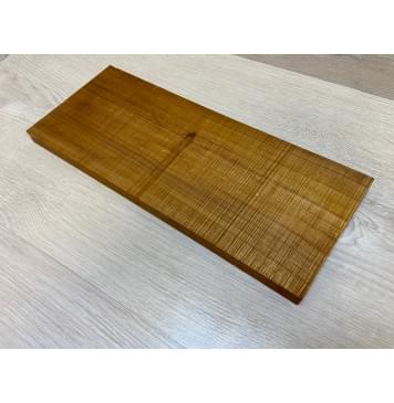 Клён Печёный Волнистый 180гр заготовка на топ для Тревел гитары Радиал А Волна ААА 15х152х365 мм (1шт под распил) Уценка-сучок-13