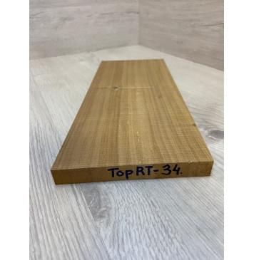 Клён Печёный Волнистый 180гр заготовка на топ для Тревел гитары Радиал А Волна ААА 19х152х365 мм (1шт под распил) Уценка-сучок-3