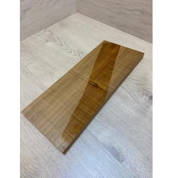 Клён Печёный Волнистый 180гр заготовка на топ для Тревел гитары Радиал А Волна ААА 19х152х365 мм (1шт под распил) Уценка-сучок-9