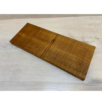 Клён Печёный Волнистый 180гр заготовка на топ для Тревел гитары Радиал А Волна ААА 19х152х365 мм (1шт под распил) Уценка-сучок-12