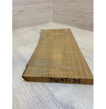 Клён Печёный Волнистый 180гр заготовка на топ для Тревел гитары Радиал А Волна ААА 16.5х160-145х350 мм (1шт под распил) Уценка-сучок-3