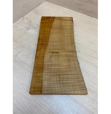 Клён Печёный Волнистый 180гр заготовка на топ для Тревел гитары Радиал А Волна ААА 16.5х160-145х350 мм (1шт под распил) Уценка-сучок-8