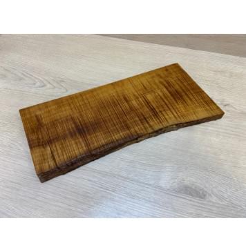 Клён Печёный Волнистый 180гр заготовка на топ для Тревел гитары Радиал А Волна ААА 16.5х160-145х350 мм (1шт под распил) Уценка-сучок-13