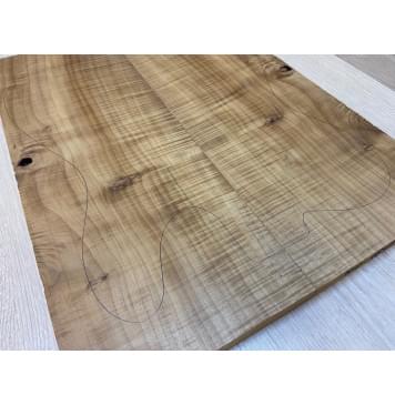 Клён Печёный Волнистый 180гр заготовка на топ Радиал А Волна АА 21х170х460-440 мм - 2 шт.(книжкой) АКЦИЯ-6