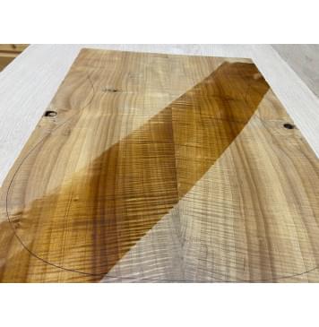 Клён Печёный Волнистый 180гр заготовка на топ Радиал А Волна АА 21х170х460-440 мм - 2 шт.(книжкой) АКЦИЯ-9