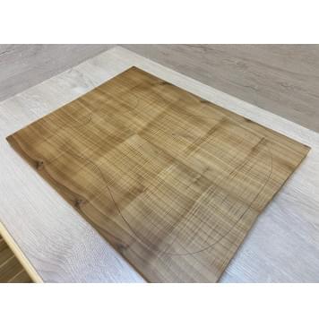 Клён Печёный Волнистый 180гр заготовка на топ Радиал А Волна ААА 24х193х435 мм - 2 шт.(книжкой) АКЦИЯ-4