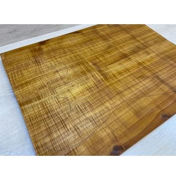 Клён Печёный Волнистый 180гр заготовка на топ Радиал А Волна ААА 24х193х435 мм - 2 шт.(книжкой) АКЦИЯ-11