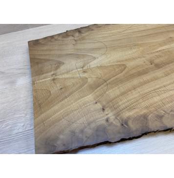 Клён Печёный Волнистый 180гр заготовка на топ Смешанный А Волна А 25х215-160х505 мм - 2 шт.(книжкой) АКЦИЯ-4