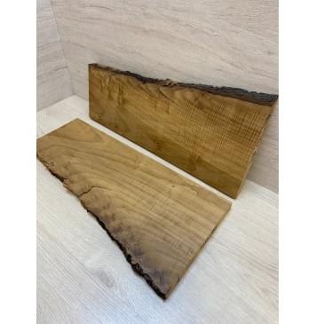 Клён Печёный Волнистый 180гр заготовка на топ Смешанный А Волна А 25х215-160х505 мм - 2 шт.(книжкой) АКЦИЯ-8