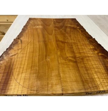 Клён Печёный Волнистый 180гр заготовка на топ Смешанный А Волна А 25х215-160х505 мм - 2 шт.(книжкой) АКЦИЯ-11