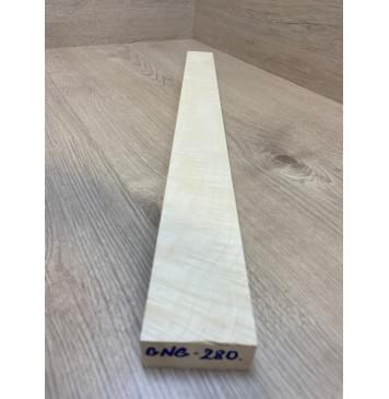 Клён Белый Явор, Волнистый заготовка грифа для Безголовой гитары Смешанный АА Волна АА 26.5х57-47х560 мм (АКЦИЯ)-3