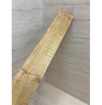 Клён Американский Волнистый Печёный 180гр заготовка накладки для бас-гитары Радиал А Волна АА 11х78-68х665 мм (Уценка-сучки)-6