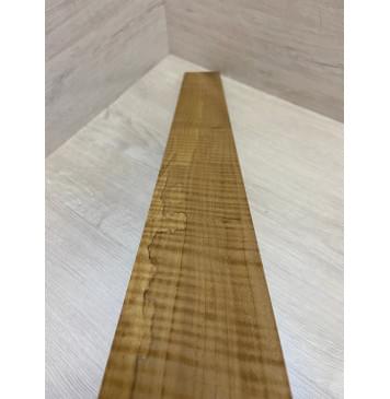 Клён Американский Волнистый Печёный 180гр заготовка накладки для бас-гитары Радиал А Волна АА 11х78-68х665 мм (Уценка-сучки)-2