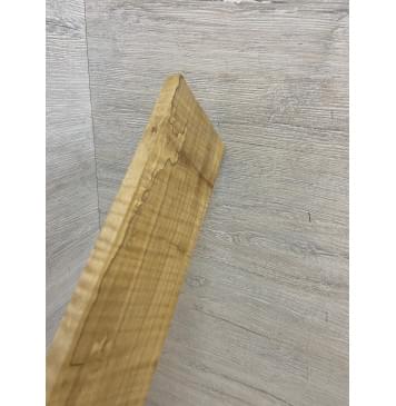 Клён Американский Волнистый Печёный 180гр заготовка накладки для бас-гитары Радиал А Волна АА 11х78-68х665 мм (Уценка-сучки)-12