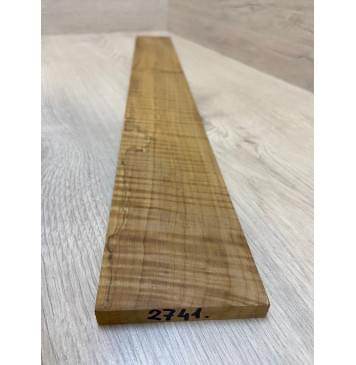 Клён Американский Волнистый Печёный 180гр заготовка накладки для бас-гитары Радиал А Волна АА 11х79х665 мм (Уценка-сучки)-2