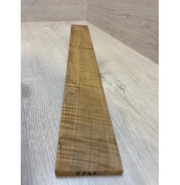 Клён Американский Волнистый Печёный 180гр заготовка накладки для бас-гитары Радиал А Волна АА 11х79х665 мм (Уценка-сучки)-4