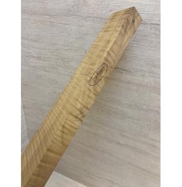 Клён Американский Волнистый Печёный 180 гр заготовка грифа безголовой гитары Радиал А Волна ААА 27х63-53х580 мм-3