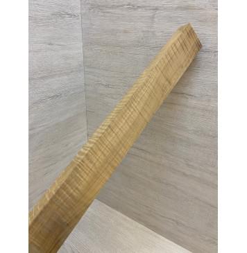 Клён Американский Волнистый Печёный 180 гр заготовка грифа безголовой гитары Радиал А Волна ААА 27х63-53х580 мм-13