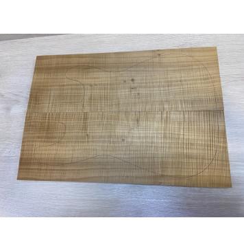 Клён Американский Волнистый Печёный 180гр заготовка на топ Радиал А Волна ААА 26х177х510 мм - 2 шт (книжкой) (Уценка-сучки)-2