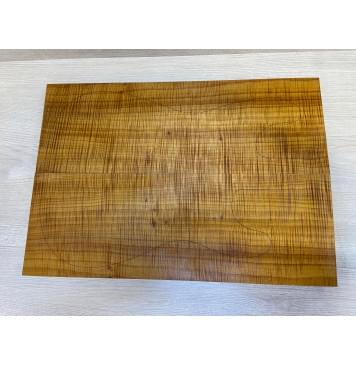 Клён Американский Волнистый Печёный 180гр заготовка на топ Радиал А Волна ААА 26х177х510 мм - 2 шт (книжкой) (Уценка-сучки)-0