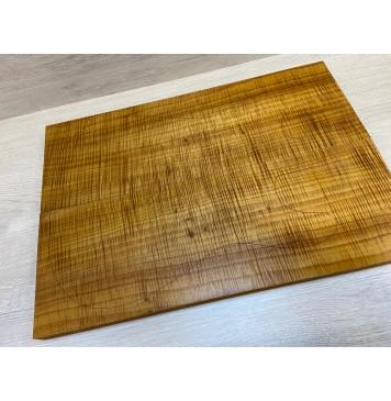 Клён Американский Волнистый Печёный 180гр заготовка на топ Радиал А Волна ААА 26х177х510 мм - 2 шт (книжкой) (Уценка-сучки)-12