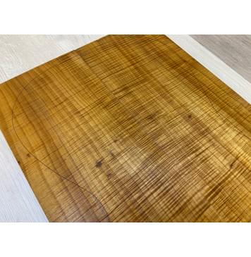 Клён Американский Волнистый Печёный 180гр заготовка на топ Радиал А Волна ААА 26х177х510 мм - 2 шт (книжкой) (Уценка-сучки)-13