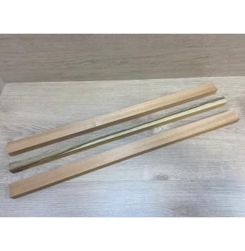 Махагон/Корина Чёрная заготовка для переклеенного грифа электрогитары Радиал АА 24х(36-22-36)х700 мм - из 3х частей-0