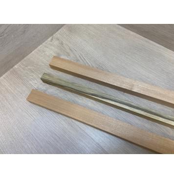 Махагон/Корина Чёрная заготовка для переклеенного грифа электрогитары Радиал АА 24х(36-22-36)х700 мм - из 3х частей-4