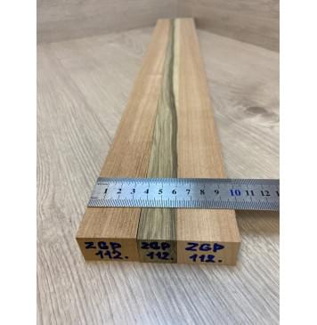 Махагон/Корина Чёрная заготовка для переклеенного грифа электрогитары Радиал АА 24х(36-22-36)х700 мм - из 3х частей-2