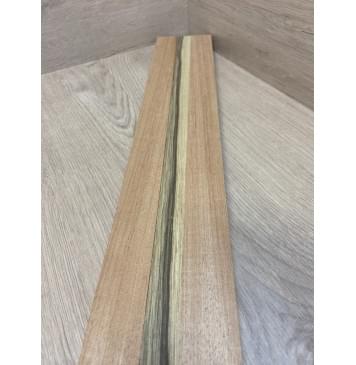 Махагон/Корина Чёрная заготовка для переклеенного грифа электрогитары Радиал АА 24х(36-22-36)х700 мм - из 3х частей-5