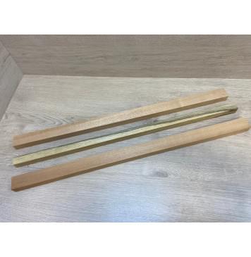 Махагон/Корина Чёрная заготовка для переклеенного грифа электрогитары Радиал АА 24х(36-22-36)х700 мм - из 3х частей-6