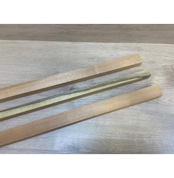 Махагон/Корина Чёрная заготовка для переклеенного грифа электрогитары Радиал АА 24х(36-22-36)х700 мм - из 3х частей-10