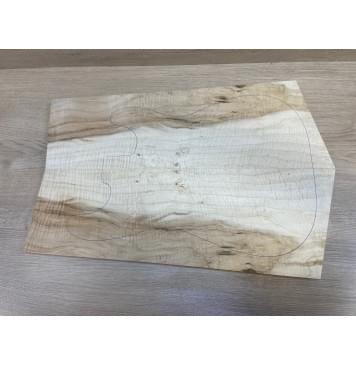 Клён Белый Явор, Волнистый заготовка на топ Смешанный А Волна АА 20х194-164х555-520 мм - 2 шт. (книжкой) Уценка-сучки-2