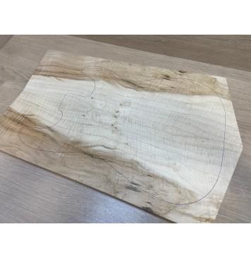 Клён Белый Явор, Волнистый заготовка на топ Смешанный А Волна АА 20х194-164х555-520 мм - 2 шт. (книжкой) Уценка-сучки-3