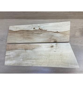 Клён Белый Явор, Волнистый заготовка на топ Смешанный А Волна АА 20х194-164х555-520 мм - 2 шт. (книжкой) Уценка-сучки-7