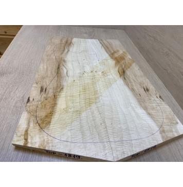 Клён Белый Явор, Волнистый заготовка на топ Смешанный А Волна АА 20х194-164х555-520 мм - 2 шт. (книжкой) Уценка-сучки-9