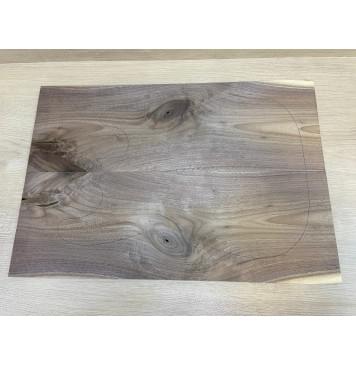 Орех Американский заготовка на топ Смешанный А 9.5х194х565 мм - 2шт (книжкой) Уценка-сучки-0