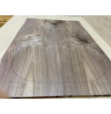 Орех Американский заготовка на топ Смешанный А 9.5х194х565 мм - 2шт (книжкой) Уценка-сучки-2