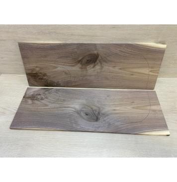 Орех Американский заготовка на топ Смешанный А 9.5х194х565 мм - 2шт (книжкой) Уценка-сучки-5