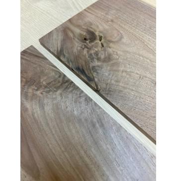 Орех Американский заготовка на топ Смешанный А 9.5х194х565 мм - 2шт (книжкой) Уценка-сучки-3