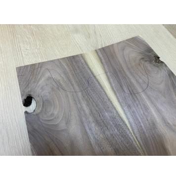 Орех Американский Заболонь заготовка на топ под заливку Тангент А 10х170-150х470 мм - 2 шт. (книжкой) Уценка-сучки-6